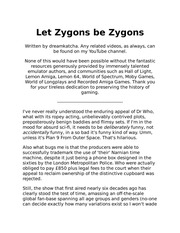 Let Zygons be Zygons