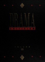 Cover of edition dramacriticismvo0033unse
