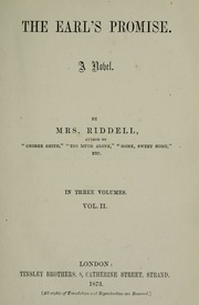Cover of edition earlspromisenove02ridd