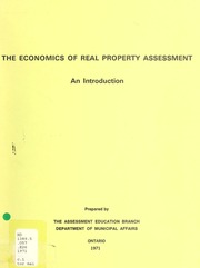 The economics of real property assessment : an introduction [1971]