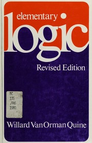 Cover of edition elementarylogic0000quin