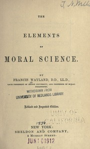 Cover of edition elementsofmorals00waylrich