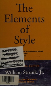 Cover of edition elementsofstyle0000stru_s6n8