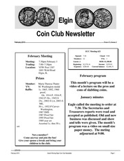 Elgin Coin Club Newsletter