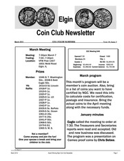 Elgin Coin Club Newsletter