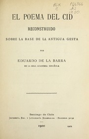 Cover of edition elpoemadelcidrec00barr
