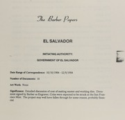 El Salvador, 1904 [ANS photocopies of Charles Edward Barber papers, box 1, folder 8]