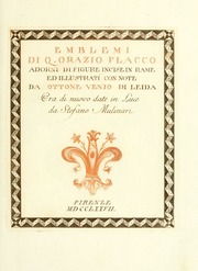 Cover of edition emblemidiqorazio00veen