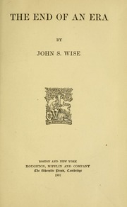 Cover of edition endofera1901wise