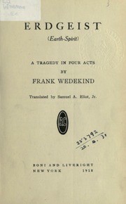 Cover of edition erdgeistearthspi00wedeuoft