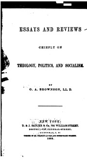 Cover of edition essaysandreview00browgoog