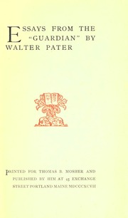 Cover of edition essaysfromthegua00pateiala