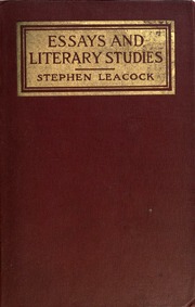 Cover of edition essaysliteraryst00leaciala