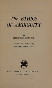 Cover of edition ethicsofambiguit0000beau