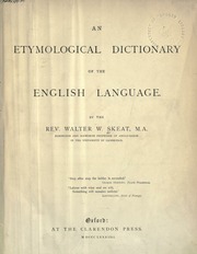 Cover of edition etymologicaldict00skeauoft