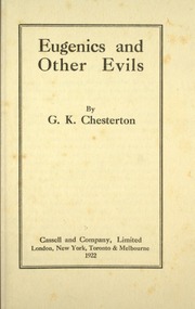 Cover of edition eugenics00chesuoft