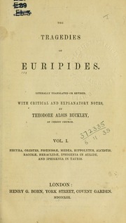 Cover of edition euripides01euriuoft