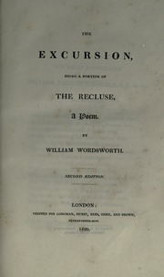 Cover of edition excursionbeingpo00wordrich