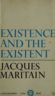 Cover of edition existenceexisten00maririch