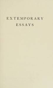 Cover of edition extemporaryessay0000hewl
