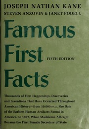 Cover of edition famousfirstfacts00kane_0