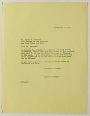 Aaron R. Feldman Correspondence, 1961-1972