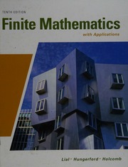 Cover of edition finitemathematic0000lial_j0l4