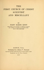 Cover of edition firstchurchofch00eddy