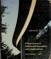 Cover of edition firstcourseindif1986zill