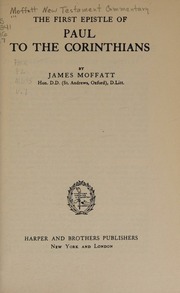 Cover of edition firstepistleofpa0000moff_y8v3