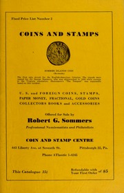 Picture of Coins and Stamps [Robert G. Sommers] [Fixed Price List]