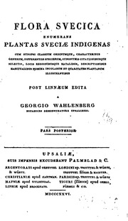 Cover of edition florasvecicaenu00wahlgoog