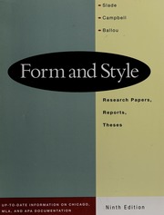 Cover of edition formstyleresearc0000slad