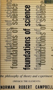 Cover of edition foundationsofsci0000camp