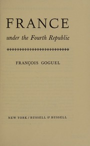 Cover of edition franceunderfourt0000gogu