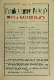Picture of Frank Causey Wilson's Monthly Rare Coin Bulletin
