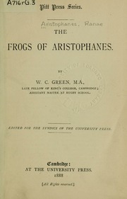Cover of edition frogsari00aris