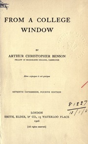 Cover of edition fromcollegewindo00bensuoft