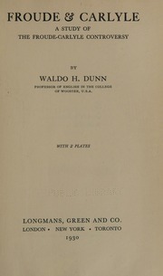Cover of edition froudeandcaryle0000unse