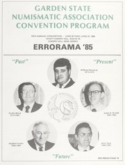 Garden State Numismatic Association Convention Program 1985