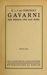 Cover of edition gavarnidermensch01gonc
