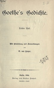 Cover of edition gedichte03goetuoft