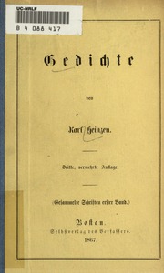 Cover of edition gedichtevonkarl00heinrich