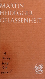 Cover of edition gelassenheit0000heid