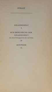 Cover of edition gelassenheit0000heid_k3q4