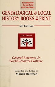 Cover of edition genealogicalloca0000hoff