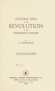 Cover of edition generalideaofrev0000prou_y1a5