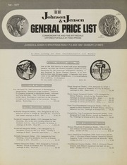 General Price List: A Fall Listing of Fine Commemorative Art Medals