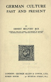 Cover of edition germanculturepas00baxerich