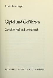 Cover of edition gipfelundgefhr00diem